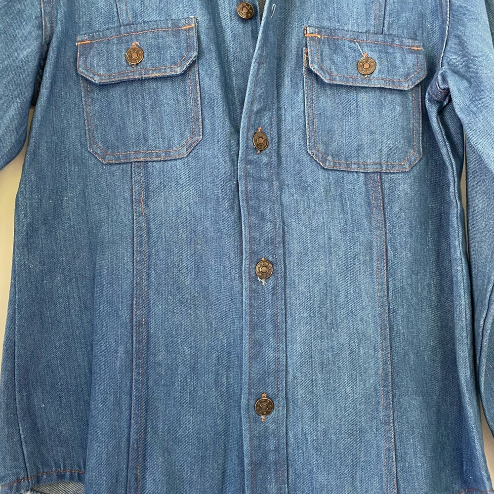 Vintage Sears Denim Button Down Blouse - image 2